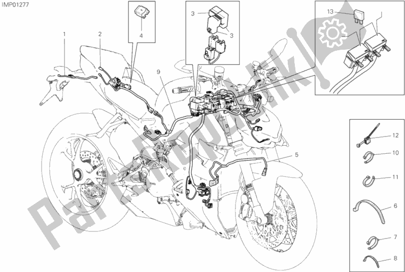 Wszystkie części do Instalacja Elektryczna Pojazdu Ducati Streetfighter V4 S 1103 2020